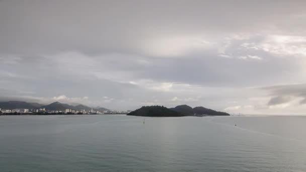 Timelapse Pulau Jerejak Bayan Lepas Penang Kinci Köprüsü Manzaralı — Stok video