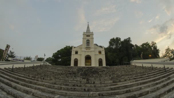 Bukit Mertajam Penang Malaysia Apr 2018 Timelapse Sunrise Anne Church — 图库视频影像