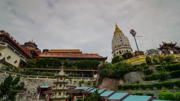 Georgetown Penang Maleisië Mei 2018 Timelapse Bewolkte Dag Boeddhistische Tempel — Stockvideo