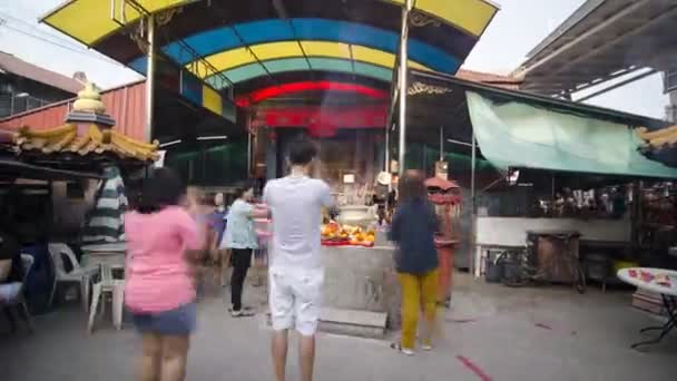 Bukit Mertajam Penang Malasia Ago 2018 Timelapse Personas Comen Rezan — Vídeo de stock