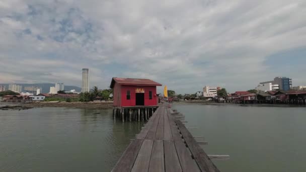 Georgetown Penang Malaysia Oct 2018 Хмара Timelapse Пролітає Над Червоним — стокове відео