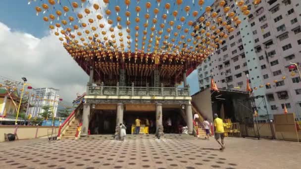 Georgetown Penang Malaisie Oct 2018 Lanterne Jaune Timelapse Sur Sol — Video