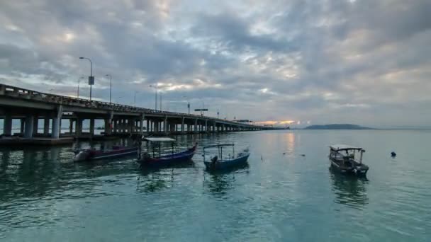 Georgetown Penang Malaysia Oct 2018 Timelapse Sunrise Morning Ray Batu — Stock Video
