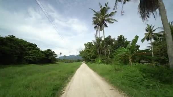 Conduzca Por Camino Rural Del Pueblo Malayo — Vídeos de Stock