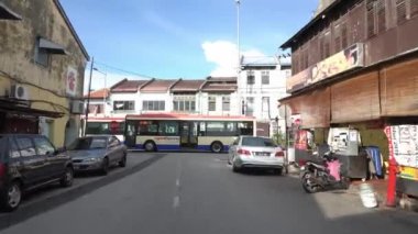 Lebuh Chulia 'da toplu taşıma aracı hızlı Penang.