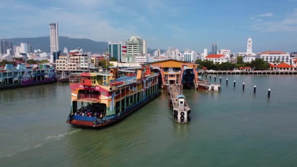 Pulau Angsa Ferry Park na Terminálu trajektu — Stock video