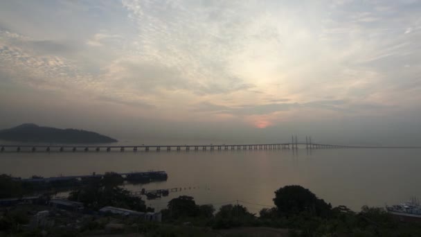 Penang tweede brug. — Stockvideo