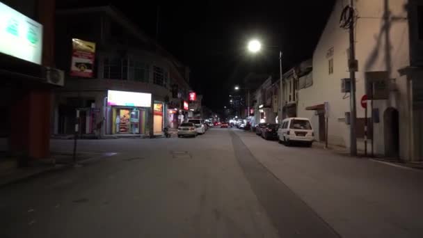 Nuit vue hawker food vendre de la nourriture de rue — Video