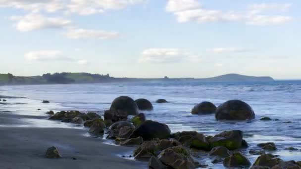 Timelapse Bewegende Wolk Lyttelton Port Curch Nieuw Zeeland — Stockvideo