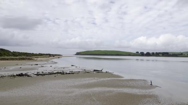 Timelapse Surat Bay Estuary Catlins South Island Nueva Zelanda — Vídeo de stock