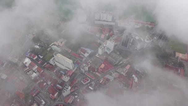 Vista Aérea Calle Del Patrimonio Penang Georgetown — Vídeos de Stock