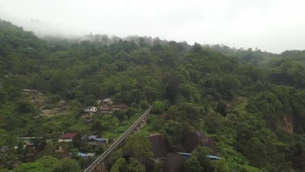 Vista Aérea Del Funicular Penang Hill — Vídeos de Stock