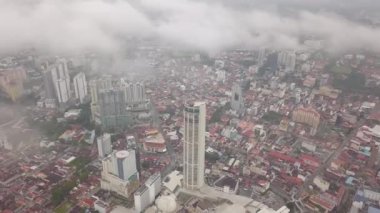 Hava manzaralı KOMTAR ve çevresindeki eski atölye.