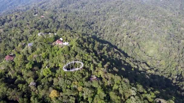 Antenn Habitat Penang Hill Med Regnskog Erfarenhet — Stockvideo