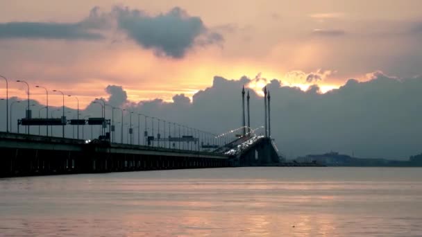Puente de Penang por la mañana. — Vídeo de stock
