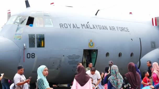 Butterworth Penang Malezja Września 2018 Publiczna Wizyta Samolocie Royal Malaysian — Wideo stockowe