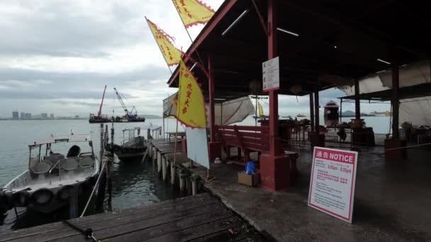 Georgetown Penang Malajsie Října 2018 Žádná Položka Chew Jetty Hodin — Stock video