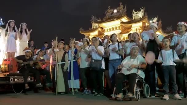 Butterworth Penang Malajzia Dec 2018 Karácsonyi Kórus Utcán Chingay Parade — Stock videók