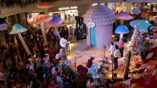 Bayan Lepas Penang Malezja Grudnia 2018 Świąteczny Koncert Queensbay Mall — Wideo stockowe