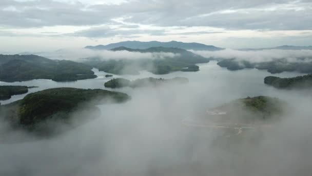 Sik Kedah Malaysia Dec 2018 Aerial View Tasik Beris Cloud — Vídeos de Stock