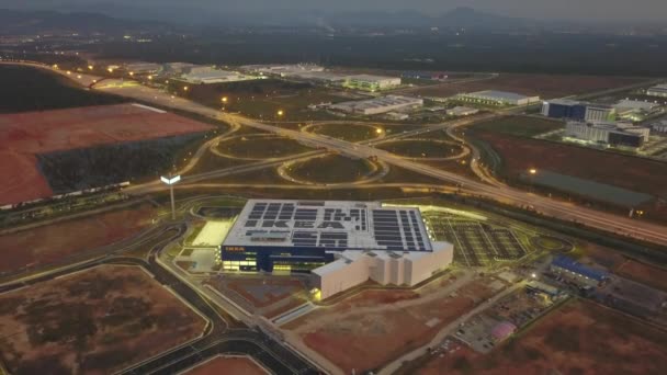 Batu Kawan Penang Malaysia Dec 2018 Aerial View Ikea Shopping — Wideo stockowe