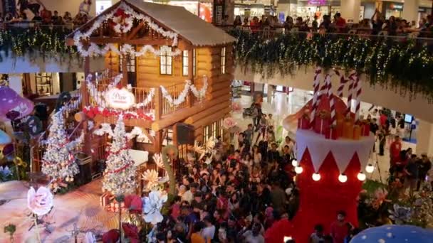 Bayan Lepas Penang Malaysia Dec 2018 Beautiful Christmas Decorations Queensbay — Stock video