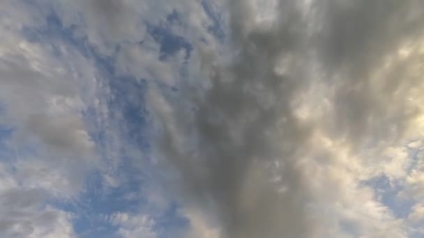 Timelapse Fisheye View Moving Cloud Blue Sky — Vídeos de Stock