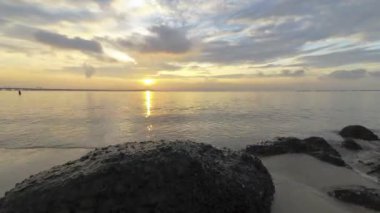 Timelapse view 4k footage at rock coastal near Penang