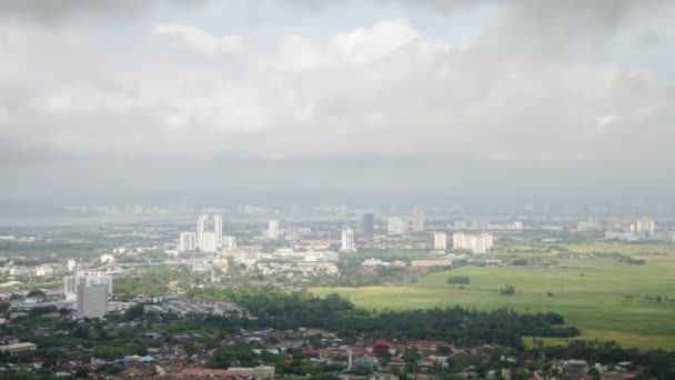 Timealspe View Moving Cloud Residential Area Berapit Bukit Mertajam Town — Stock video