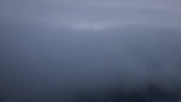 Timelapse Fast Moving Cloud Morning Misty Foggy Morning Cloud — Stockvideo