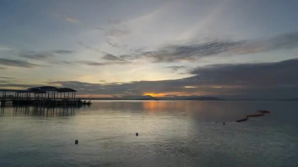 Timelapse Fotoage Molo Polizia Marina Gelugor — Video Stock