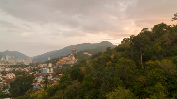 Vista aérea Kek Lok Si templo — Vídeos de Stock