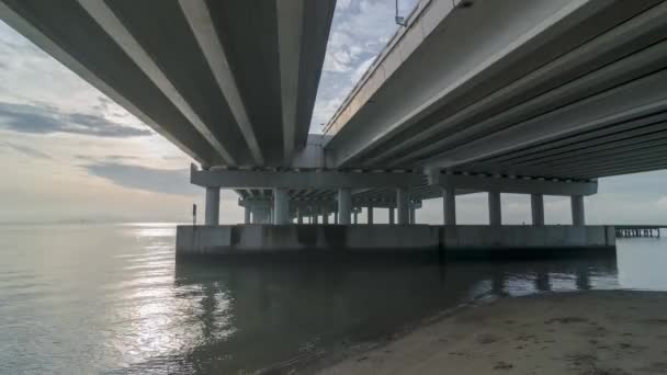 Timelapse arquitectura vista Penang Segundo Puente — Vídeos de Stock