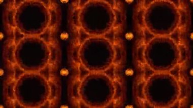 Kaleydoskopik etkide simetri yangını. Canlandırma geometrik arkaplanı