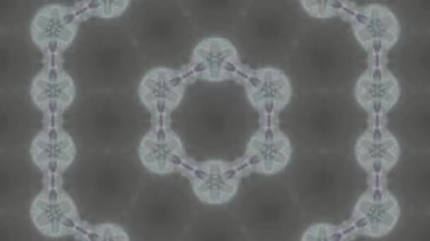 Rauchmuster Kaleidoskopischen Hintergrund Animationsgeometrisches Muster — Stockvideo