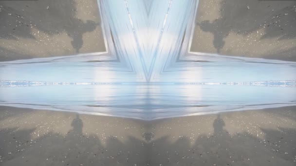 Kaleidoskop Pláž Abstraktní Pozadí Geometrický Obrazec Animace — Stock video