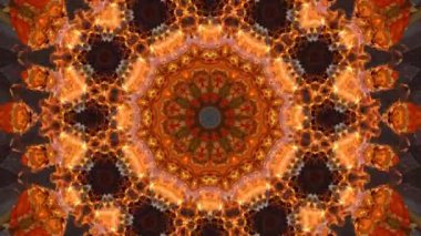 Soyut mandala ateşi yanan animasyon