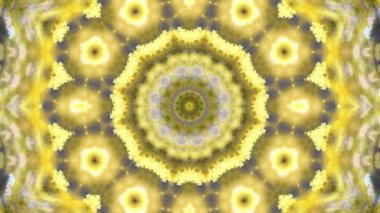 Sarı yanıp sönen kaleydoskopik tatil teması. Soyut canlandırma şablonu arkaplanı
