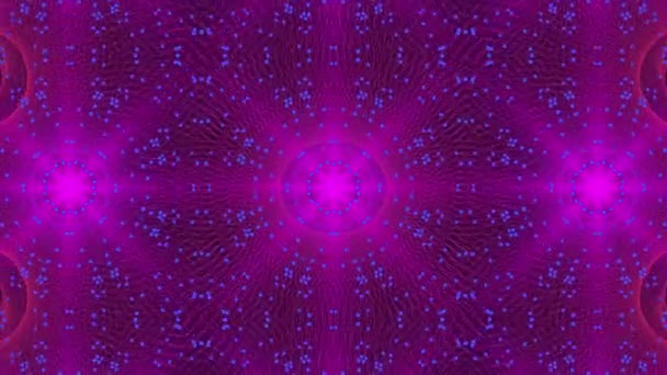 Bola Azul Efecto Caleidoscopio Remolino Púrpura — Vídeos de Stock