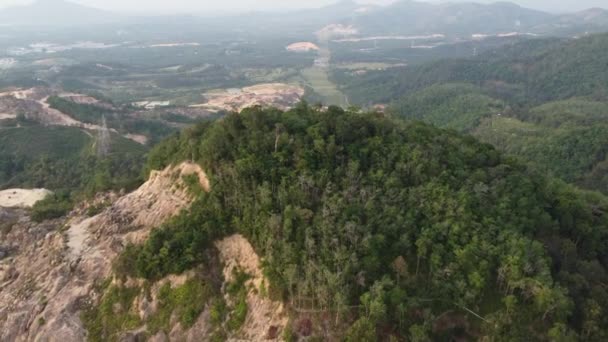 Vista Aérea Deforest Forest Hill Malasia — Vídeo de stock