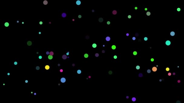 Πολύχρωμο Κόκκινο Dot Animation Κίνηση Γύρω — Αρχείο Βίντεο