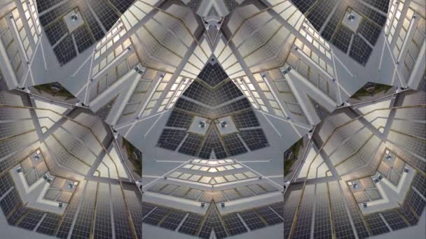 万華鏡の太陽電池パネルの抽象的な背景 — ストック動画