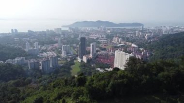 Bukit Gambir tepesinden Gelugor hava manzaralı kasaba