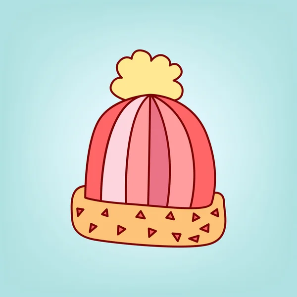 Cute hat vector illustration. Cartoon style — Stock Vector