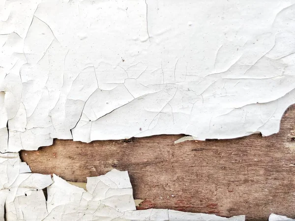 Beyaz Boyalı Ahşap Duvar Ciddi Şekilde Yıpranmış Soyulmuş Klasik Beyaz — Stok fotoğraf