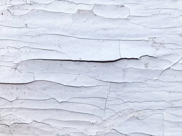 Wooden Wall White Paint Severely Weathered Peeling Vintage White Background — Stock Photo, Image