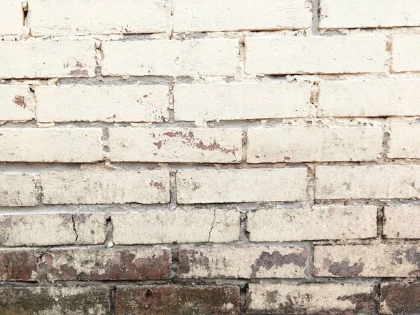 Achtergrond Van Oude Vintage Vuile Bakstenen Muur Met Schilferende Gips — Stockfoto