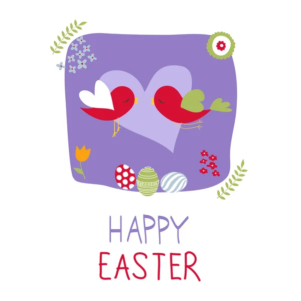 Feliz Pascua, tarjeta de felicitación — Archivo Imágenes Vectoriales