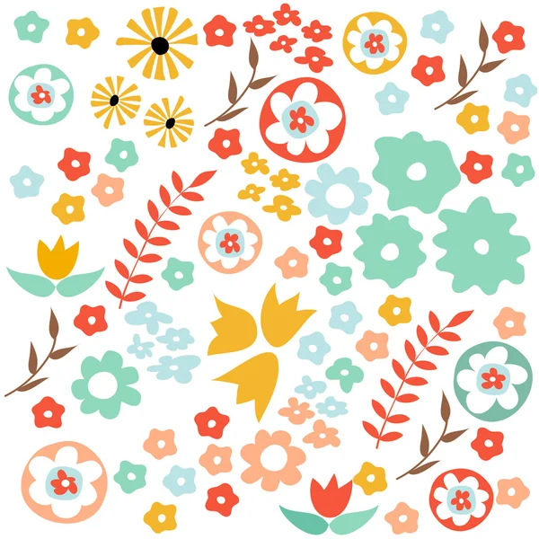 Patrón floral sin costuras, fondo de primavera — Archivo Imágenes Vectoriales