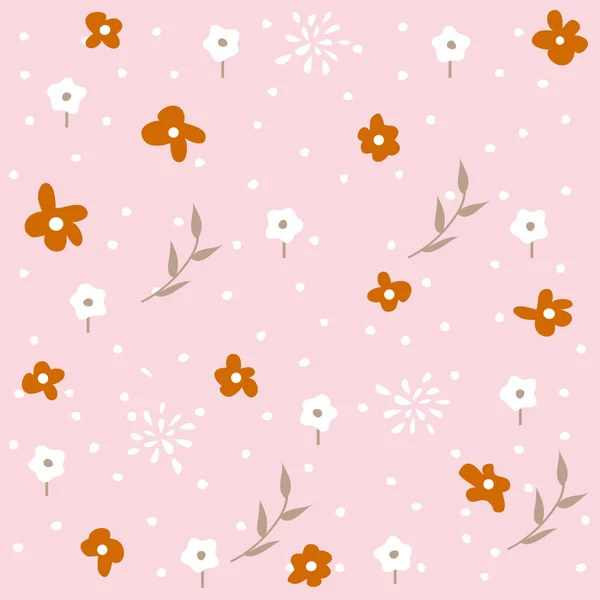 Patrón floral sin costuras, fondo de primavera — Vector de stock